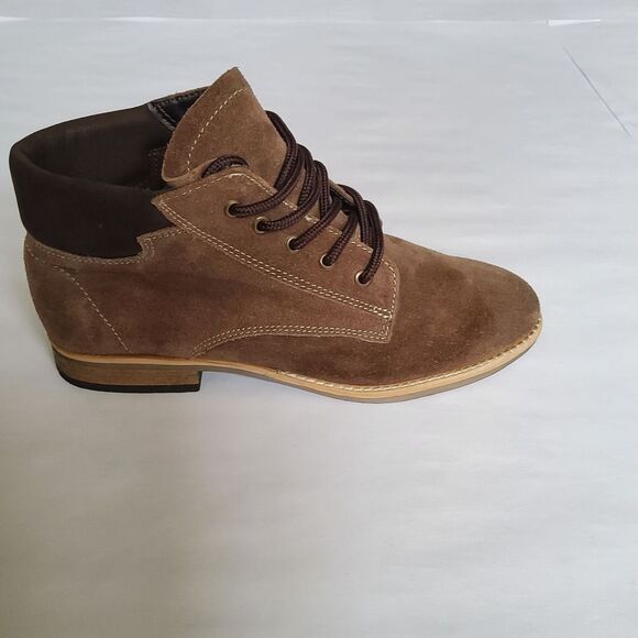 New Diba Suede Leather Brown Lace Up Ankle Boots Size 7.5 - Picture 2 of 10